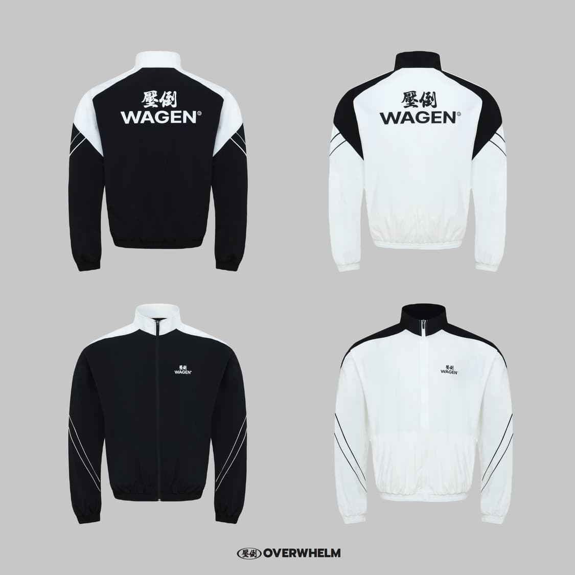 L) 압도 003 WAGEN 윈드브레이커 화이트 바람막이 자켓 희귀 상품이미지2