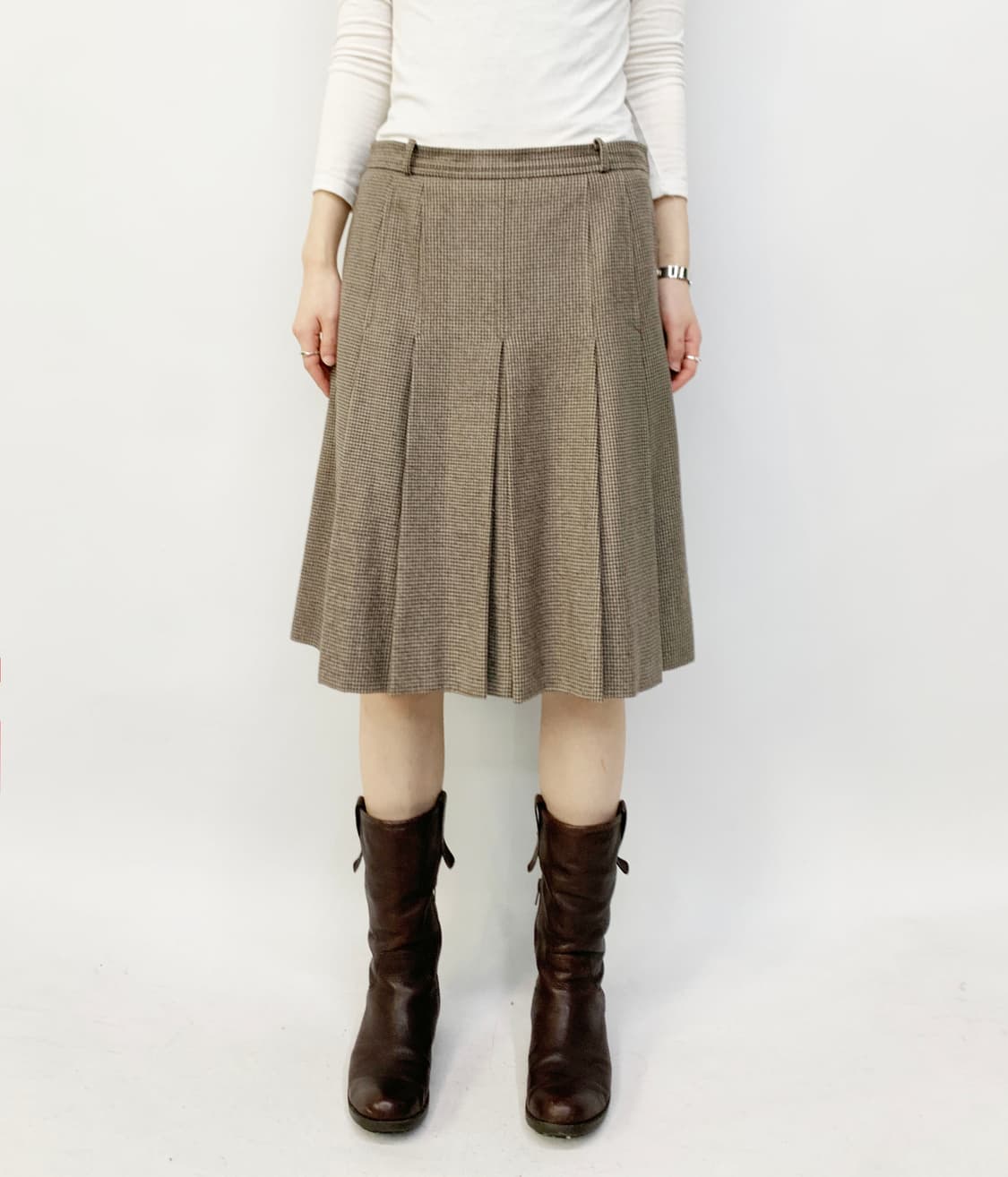 버버리 울 플리츠 스커트 상품이미지1