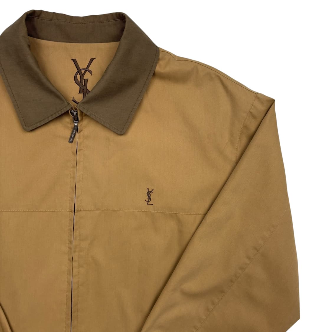 입생로랑 브라운넥 카멜 블루종 자켓 L 상품이미지2