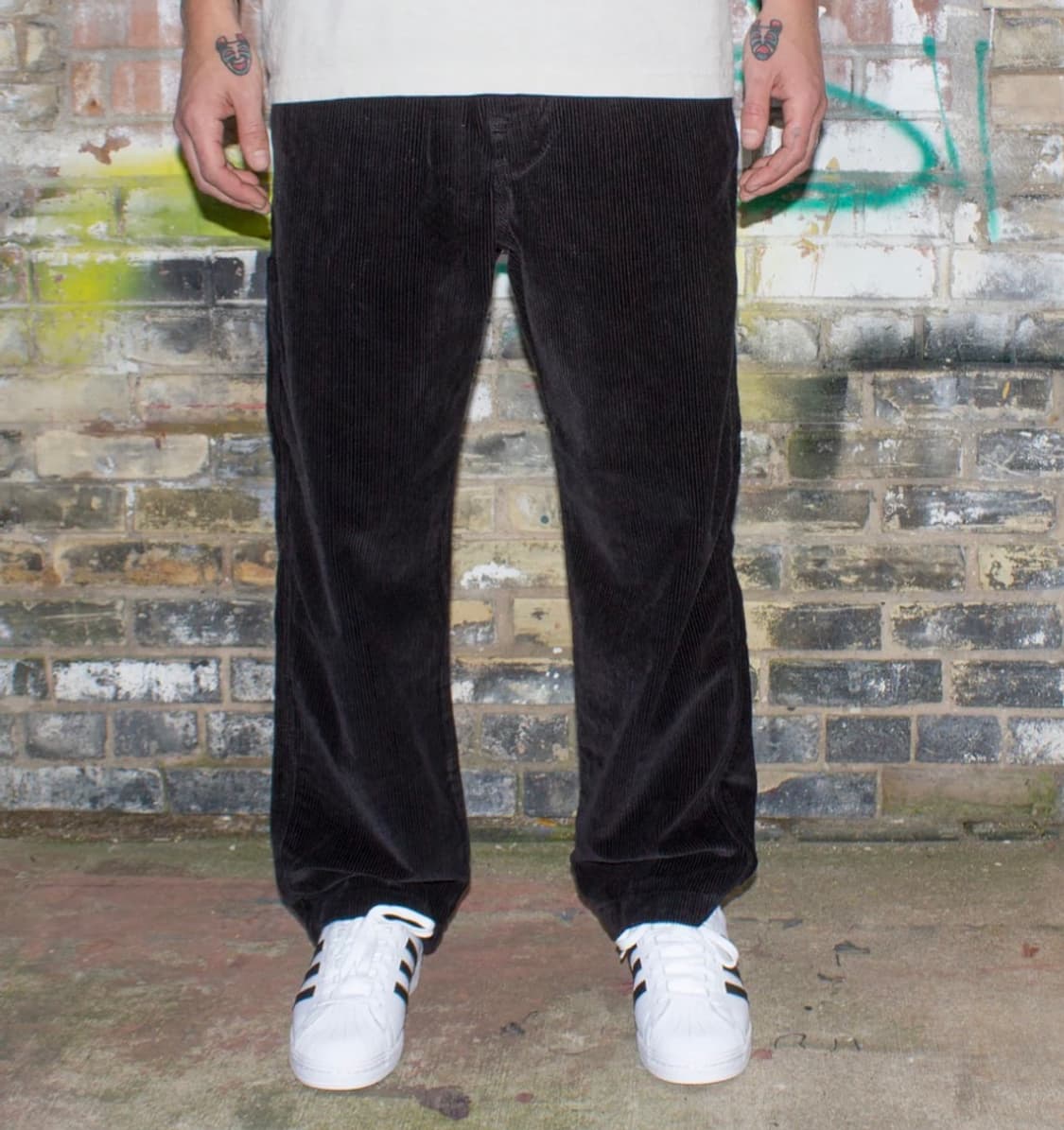 [L] 스투시 와이드 웨일 비치 코듀로이 팬츠 블랙 상품이미지8