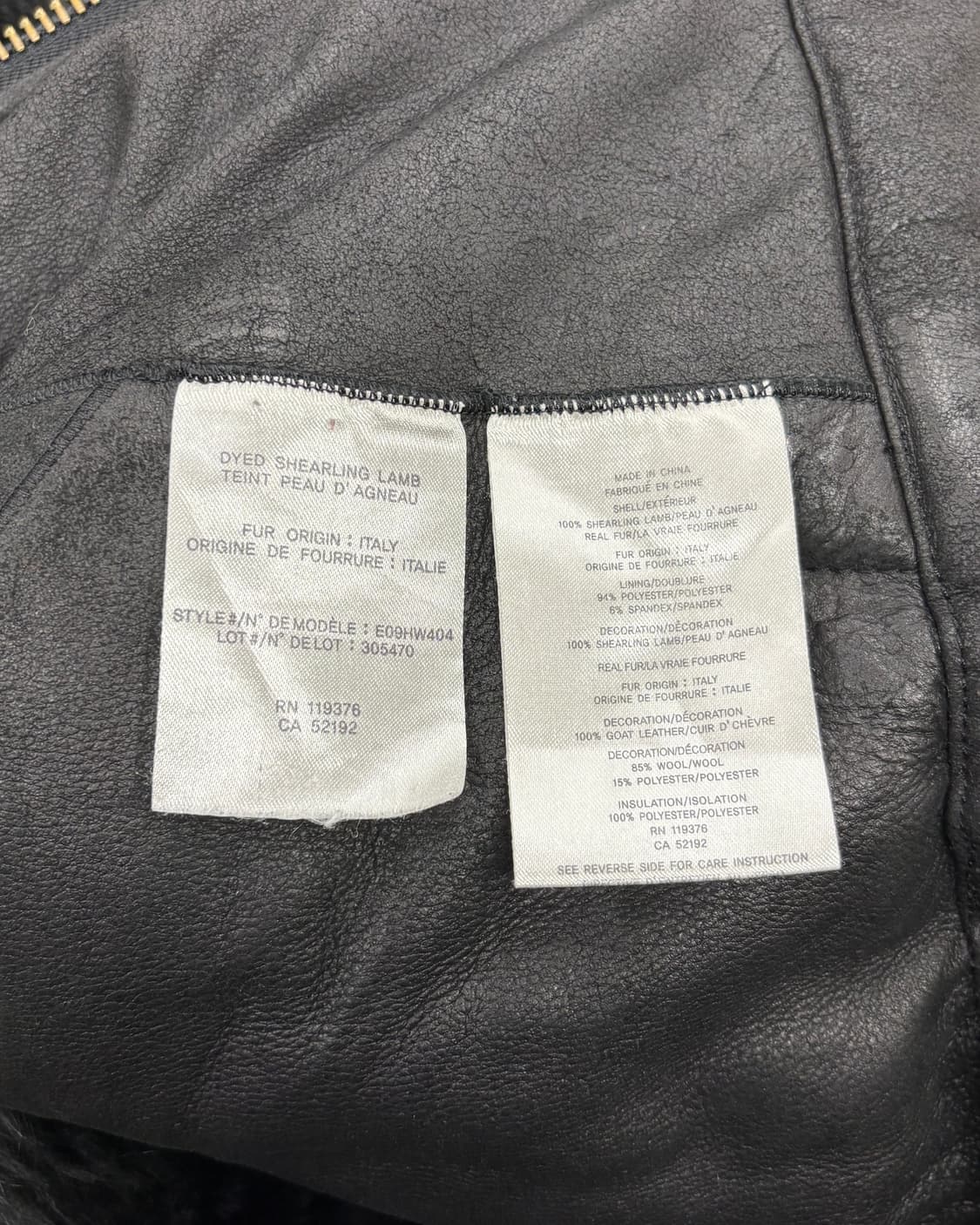 헬무트랭 블랙 퍼 램스킨 후디 블루종 상품이미지8