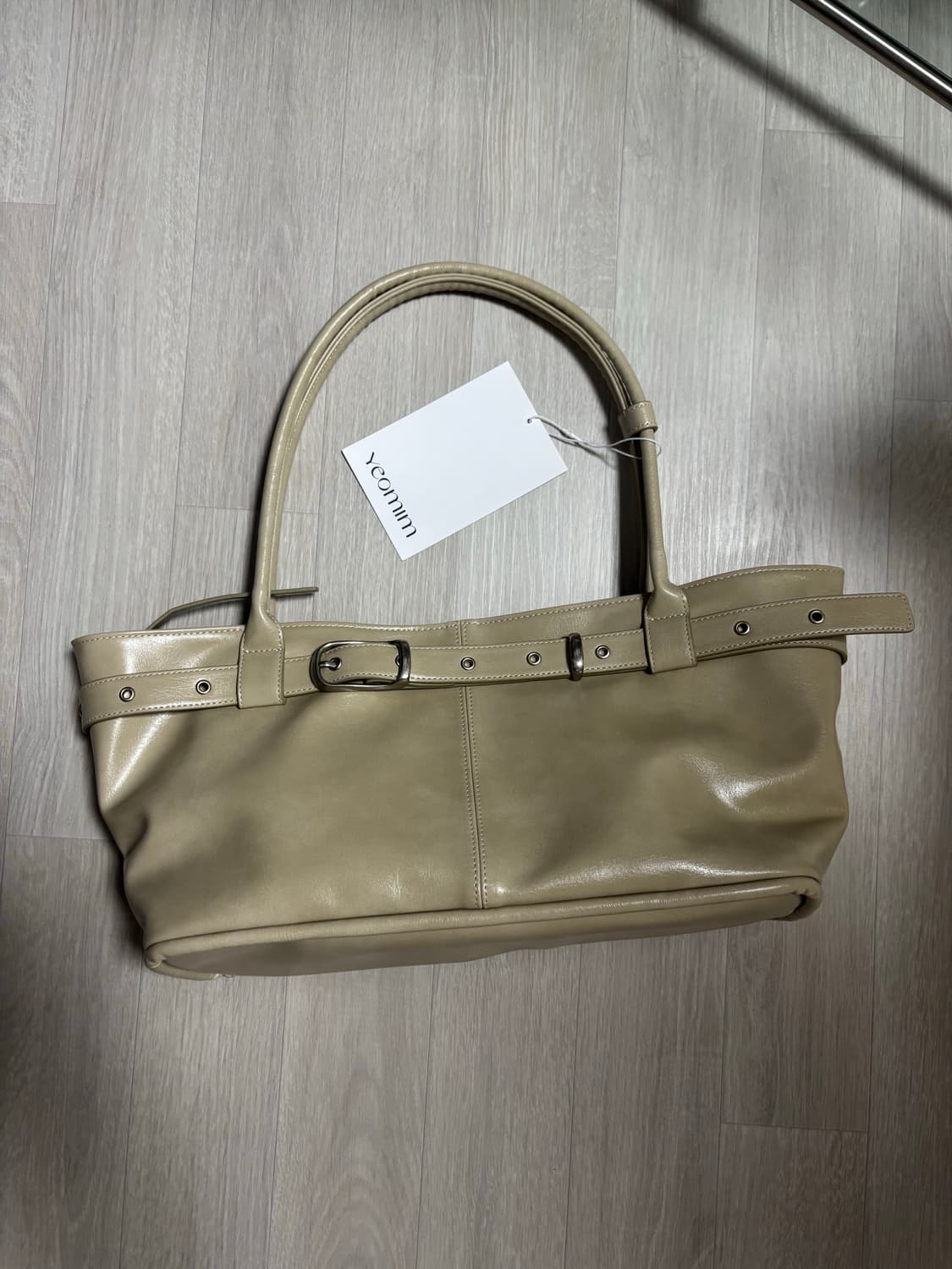 여밈 belted boat bag (beige) 상품이미지5