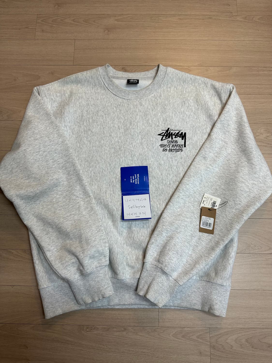 스투시 도버스트릿마켓 맨투맨 애쉬헤더그레이 L 상품이미지1