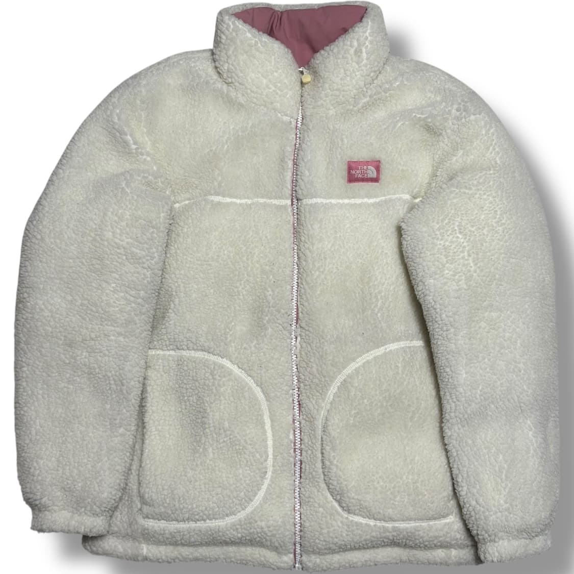 The North Face 여성용 핑크 뽀글이 패딩 상품이미지3