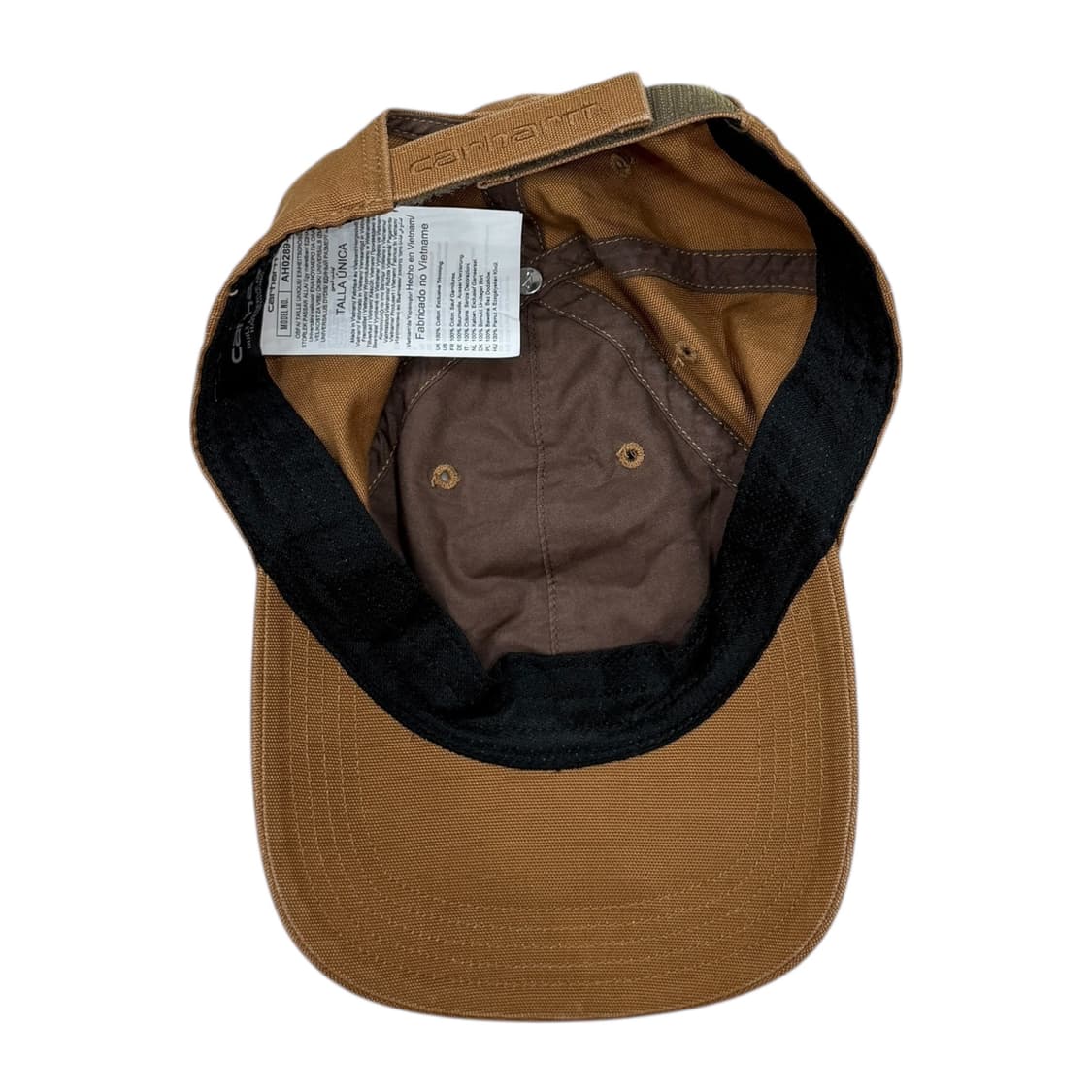 칼하트 빈티지 워싱 레트로 캔버스 볼캡 모자 브라운 상품이미지3