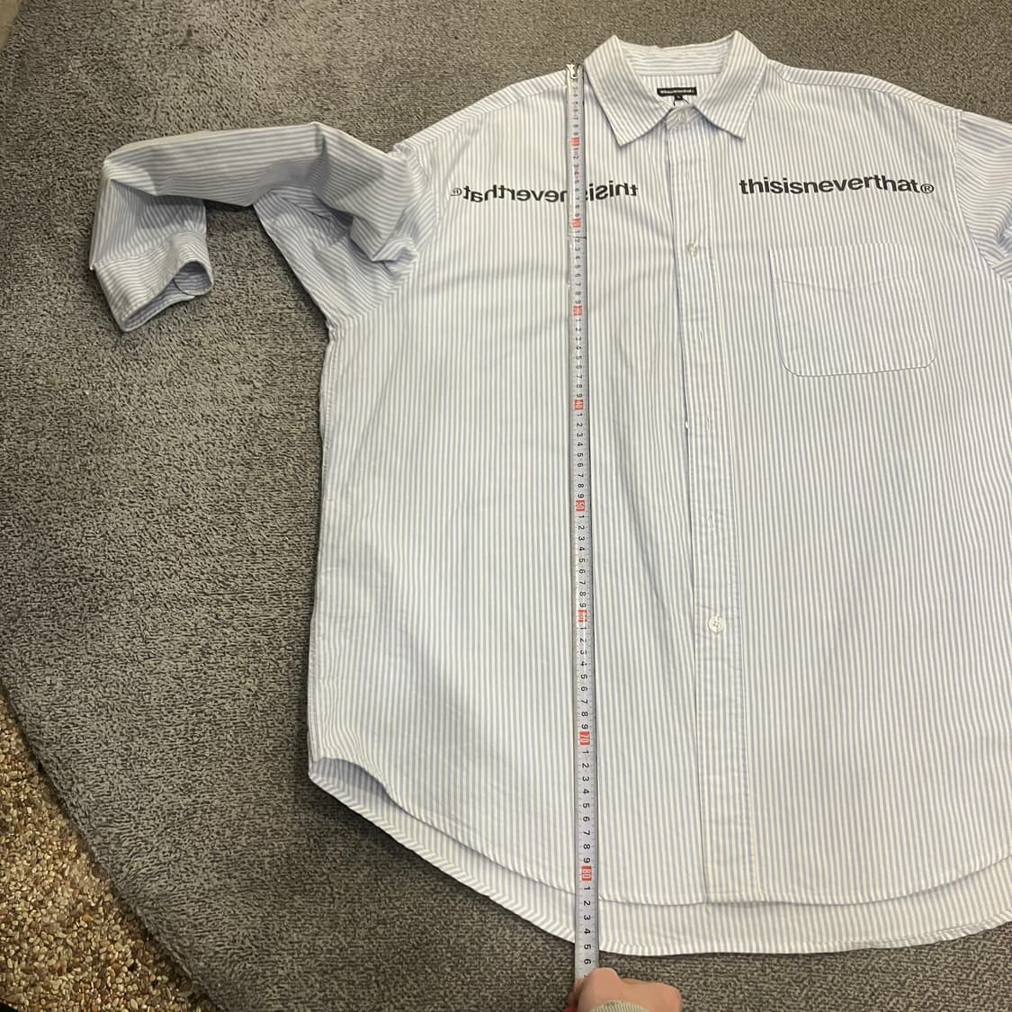 629 디스이즈네버댓 스트라이프 옥스포드 셔츠 상품이미지5