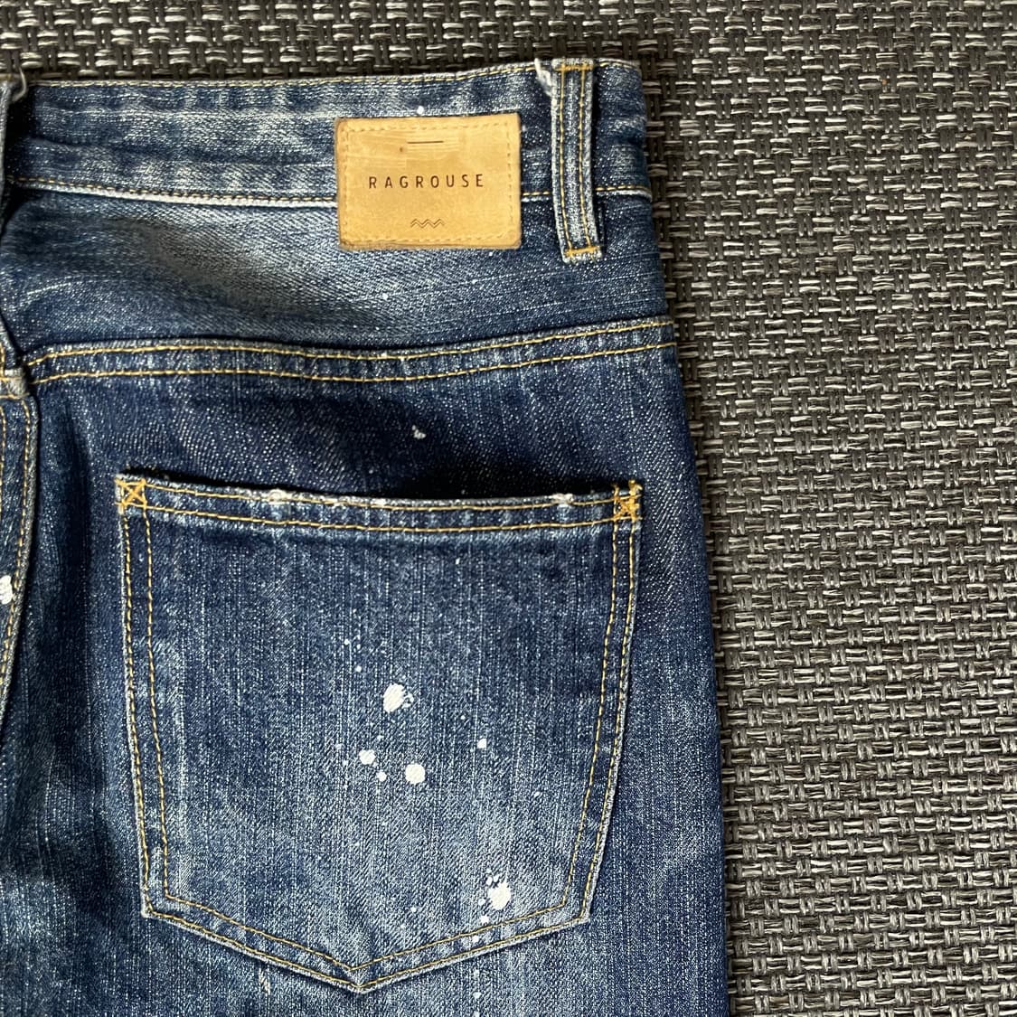 (28) RAGROUSE 빈티지 패치 페인팅 데님 44 상품이미지4