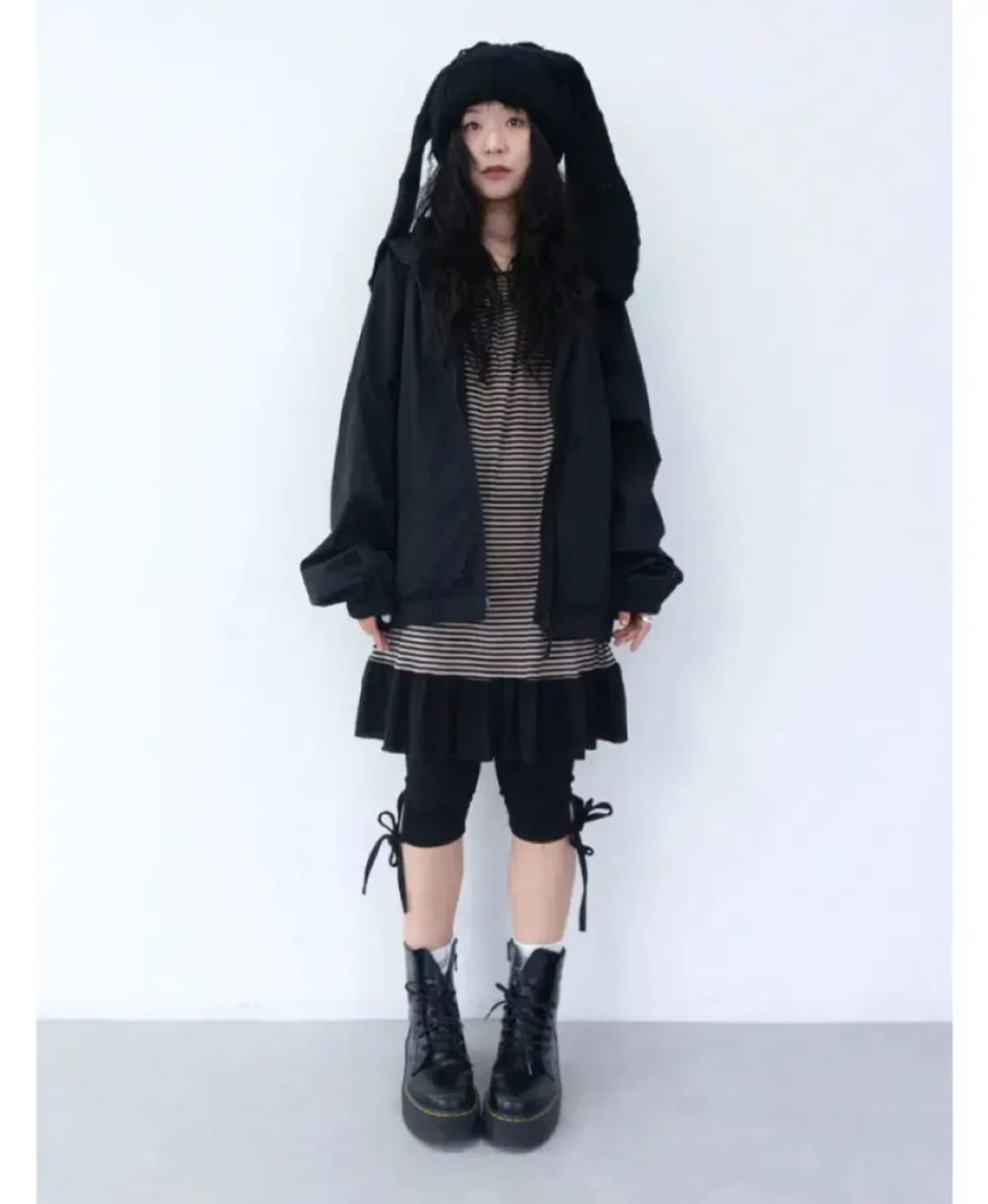 이즈이즈 단가라 스트라이프 베이지 원피스 빈티지 모래하우스 김아홉 상품이미지2