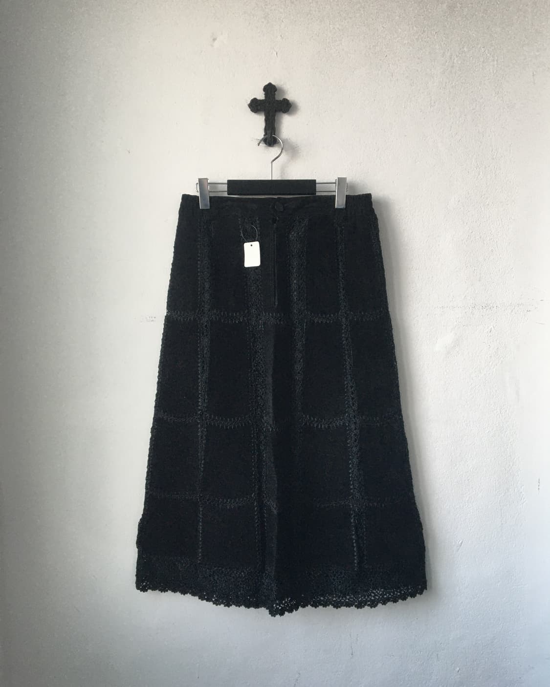 Suede patch pattern skirt 상품이미지1