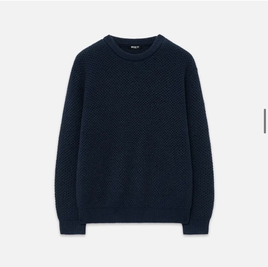 (XL) 드로우핏 와플 텍스쳐 라운드 풀오버 니트 [NAVY] 판매 상품이미지8