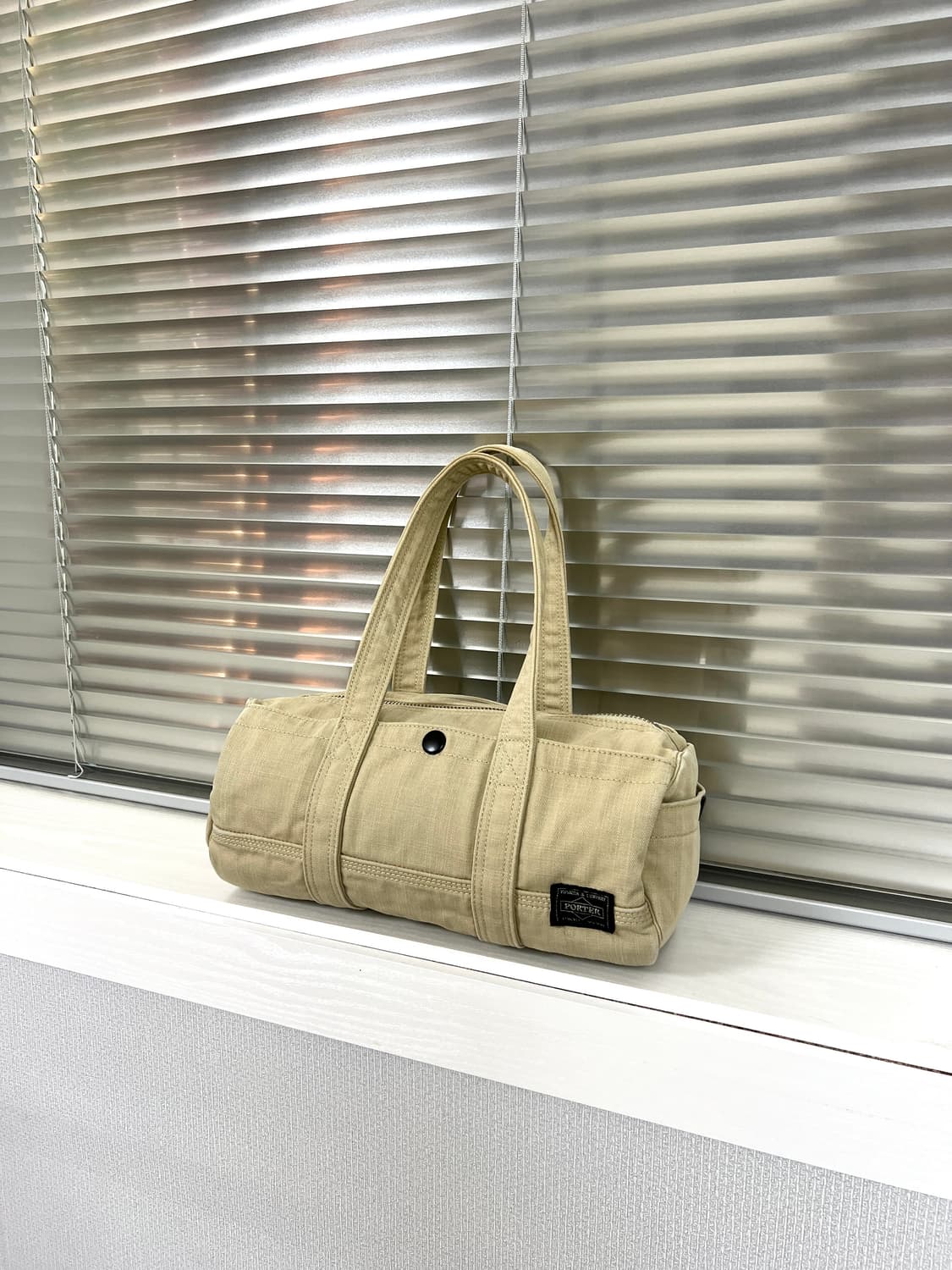 PORTER-CANVAS BOSTON BAG M (Beige)  상품이미지1