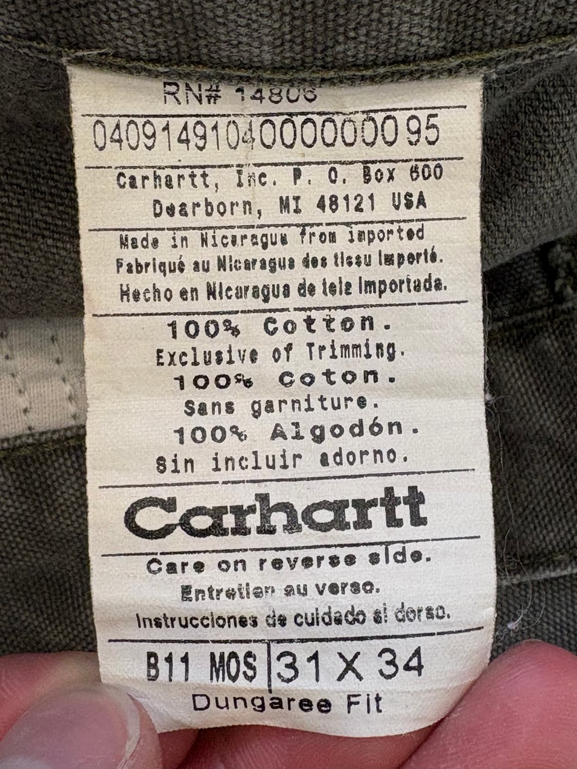 칼하트 카펜터 워크팬츠 상품이미지10