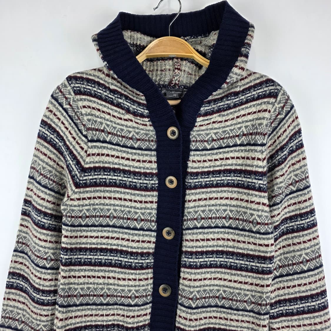 Eddie Bauer 노르딕 패턴 후드 롱가디건 상품이미지2