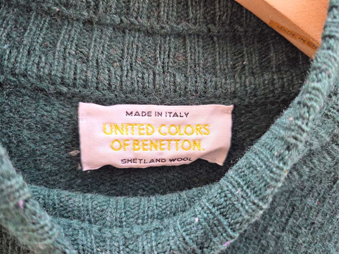 90s 베네통 셔틀랜드울 100% 이태리메이드 상품이미지4