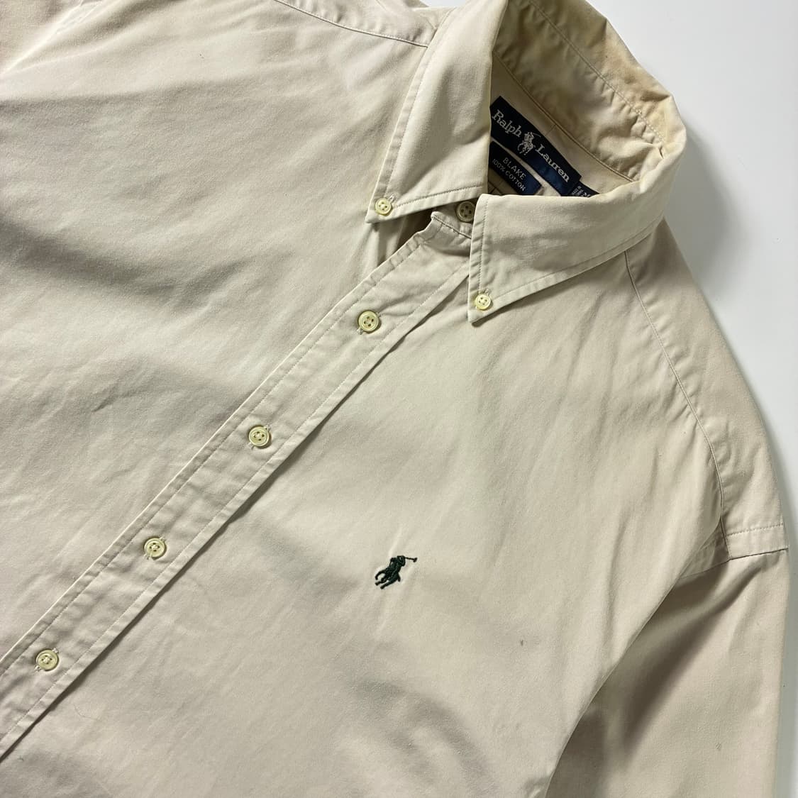 Polo  폴로 랄프로렌 자수 코튼 베이지 반팔 셔츠  상품이미지3