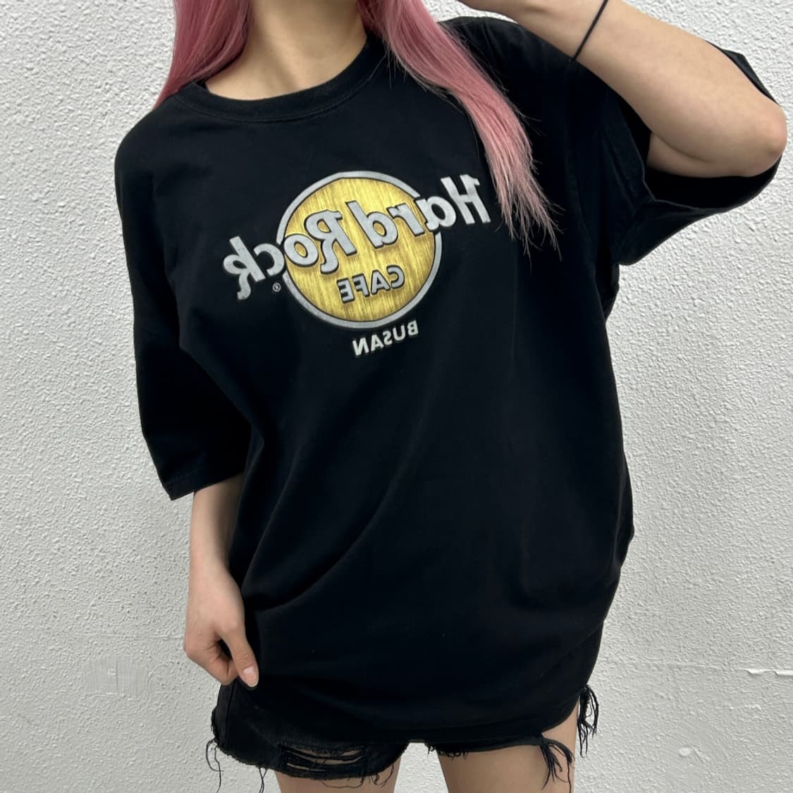 하드락 프린팅 블랙 반팔 2XL 상품이미지1