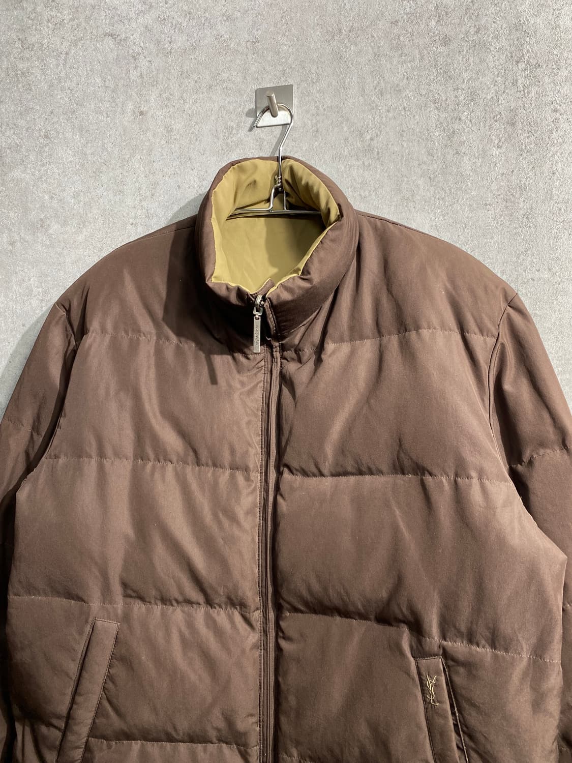 [100] 90s YSL 입생로랑 브라운 리버서블 구스다운 패딩 상품이미지2