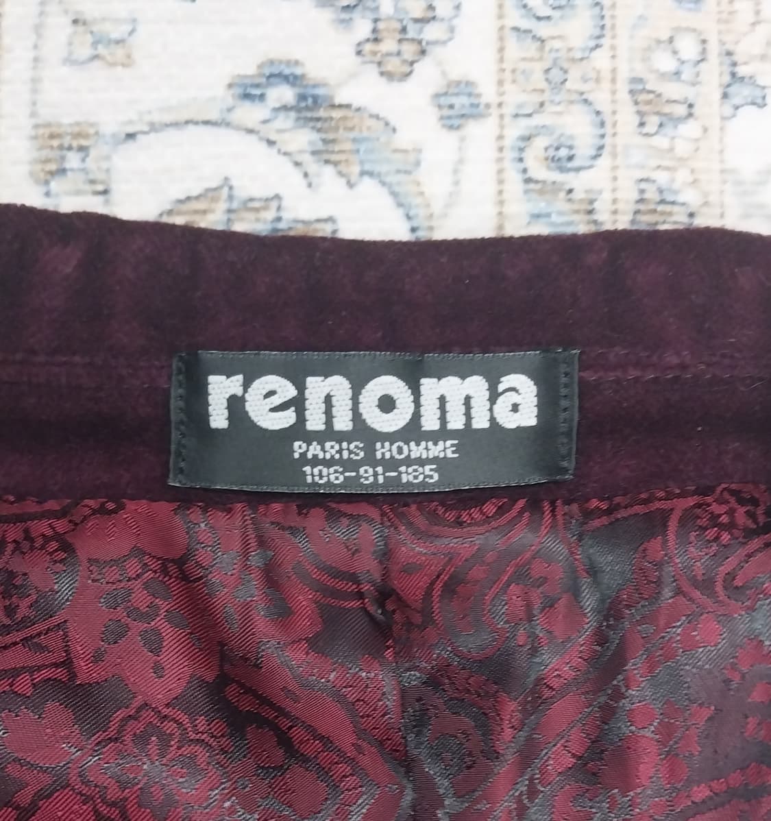 레노마 와인 벨벳 남성 자켓 105 상품이미지3