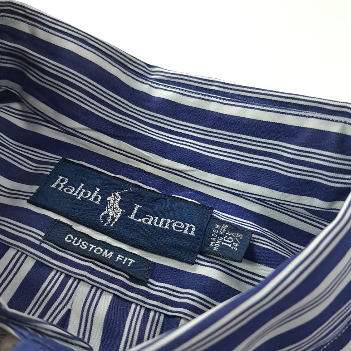 CK282 L 폴로 90s 홍콩판 클래식 드레스 스트라이프 딥네이비 셔 상품이미지3