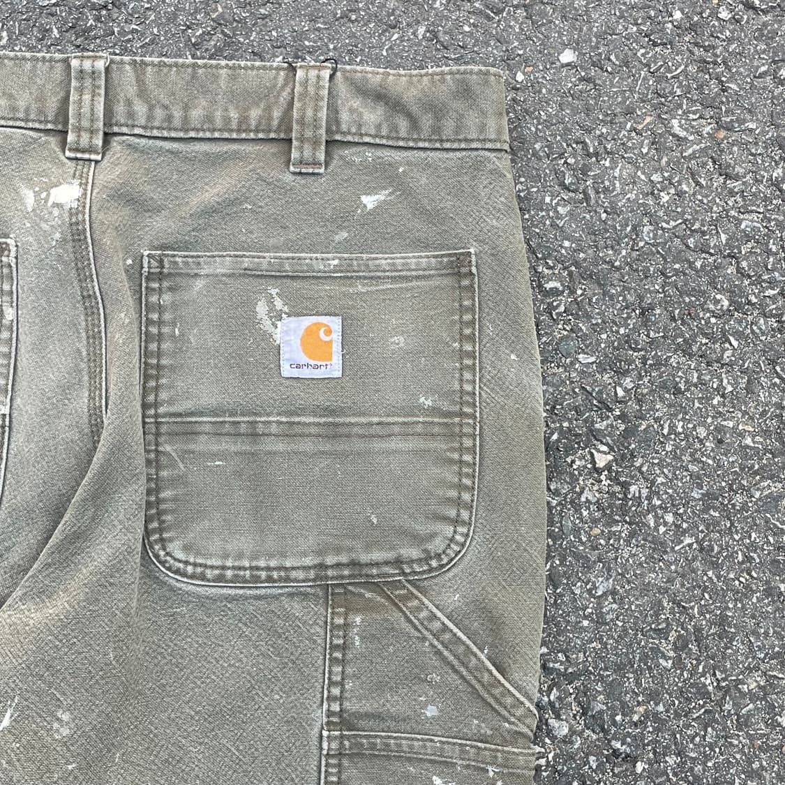 Carhartt 헤비 워크 카팬터 팬츠 카키 p160 상품이미지7