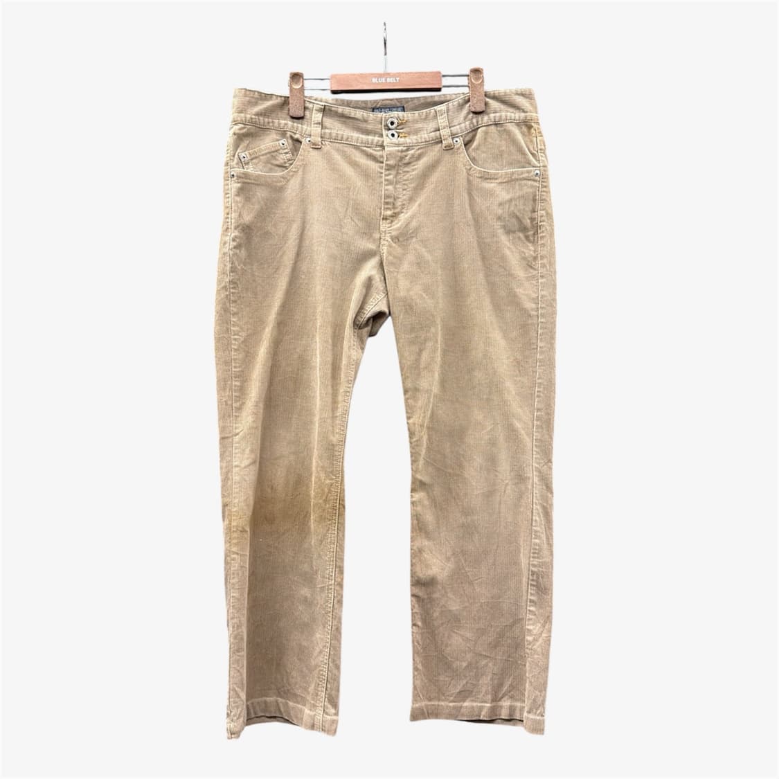 폴로진스 라이트 코듀로이 팬츠 메탈버튼 백포켓 디테일 샌드 상품이미지1