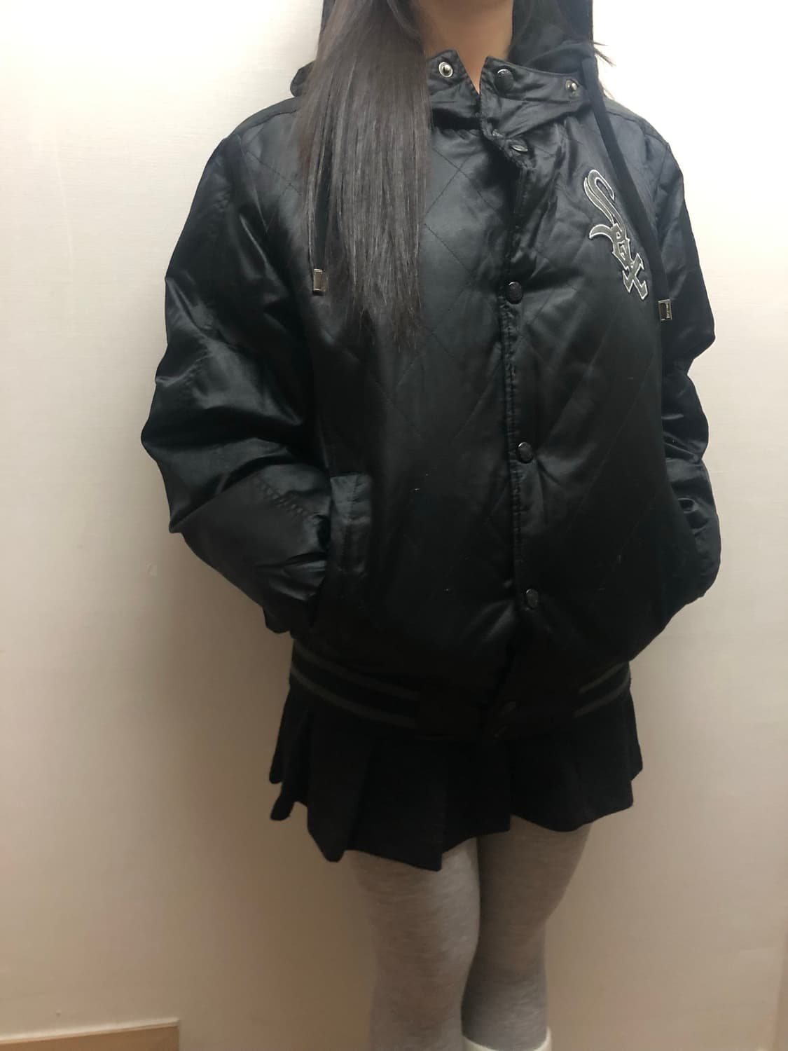 빈티지 mlb 블랙 펑크 스타디움 자켓 상품이미지6