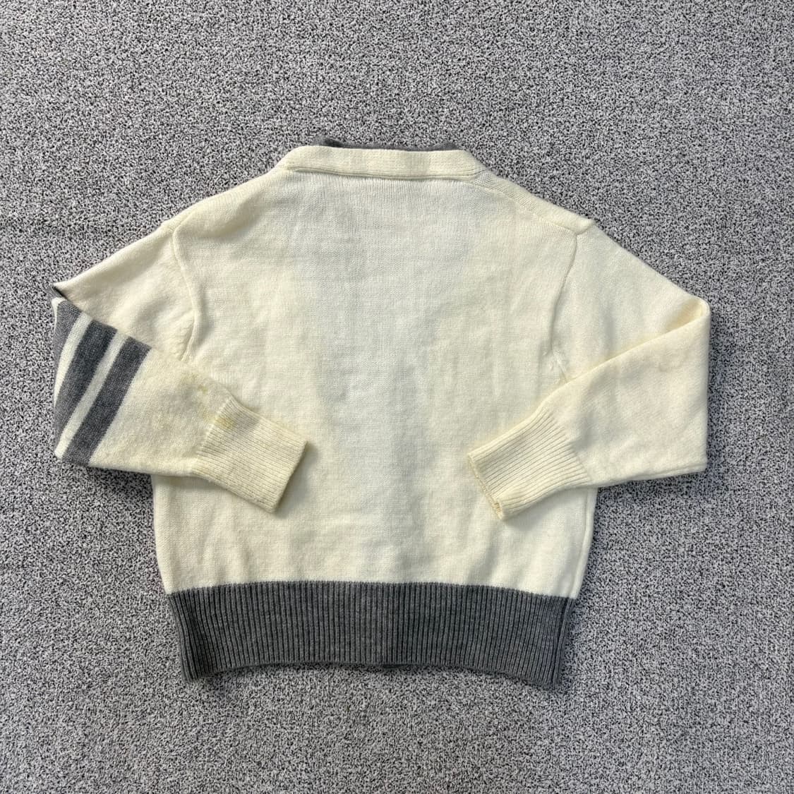 실측확인 고급 여성 브이넥 배색 가디건 0323J 상품이미지2