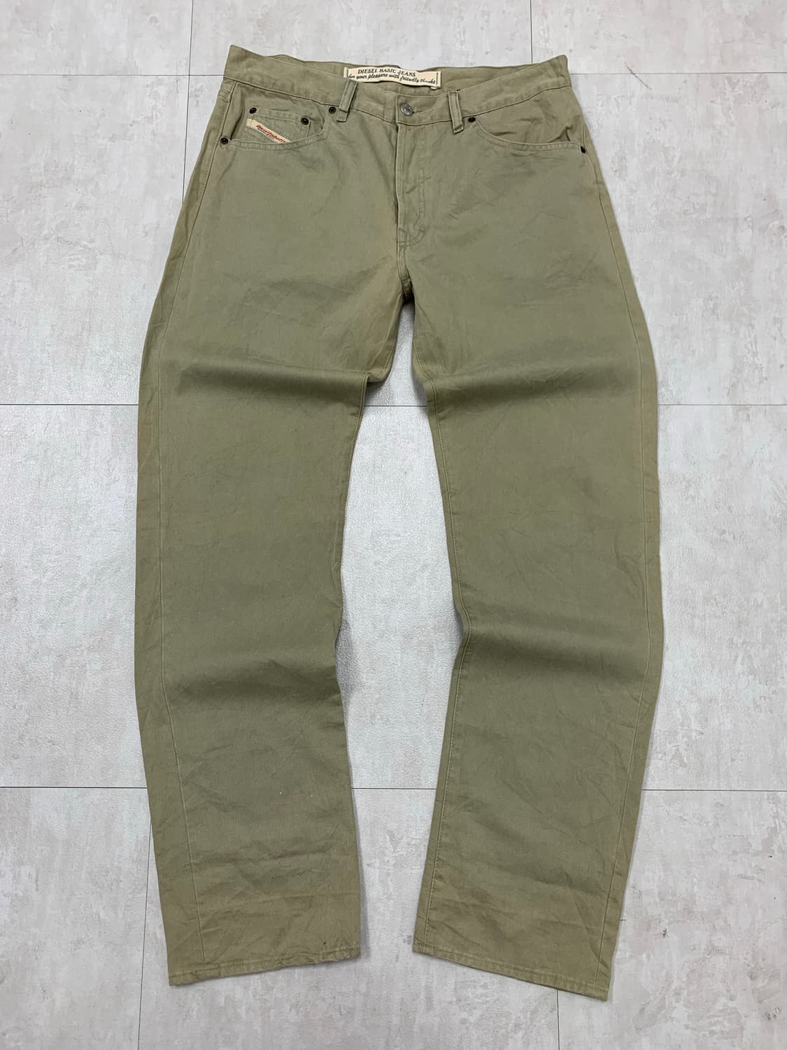 디젤 베이지 코튼 팬츠 #573 상품이미지1