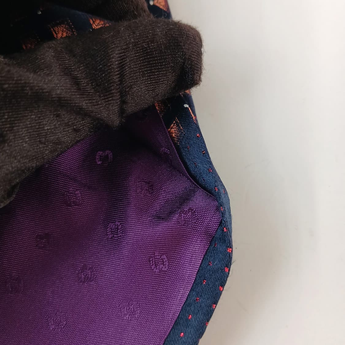 밀라숀 실크 네이비 믹스 패턴 넥타이 8.8cm A~B등급 A19572
 상품이미지8