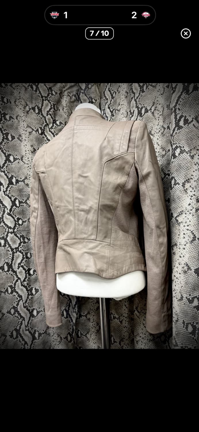 앤클라인 드레이프 레더자켓 양가죽 상품이미지7