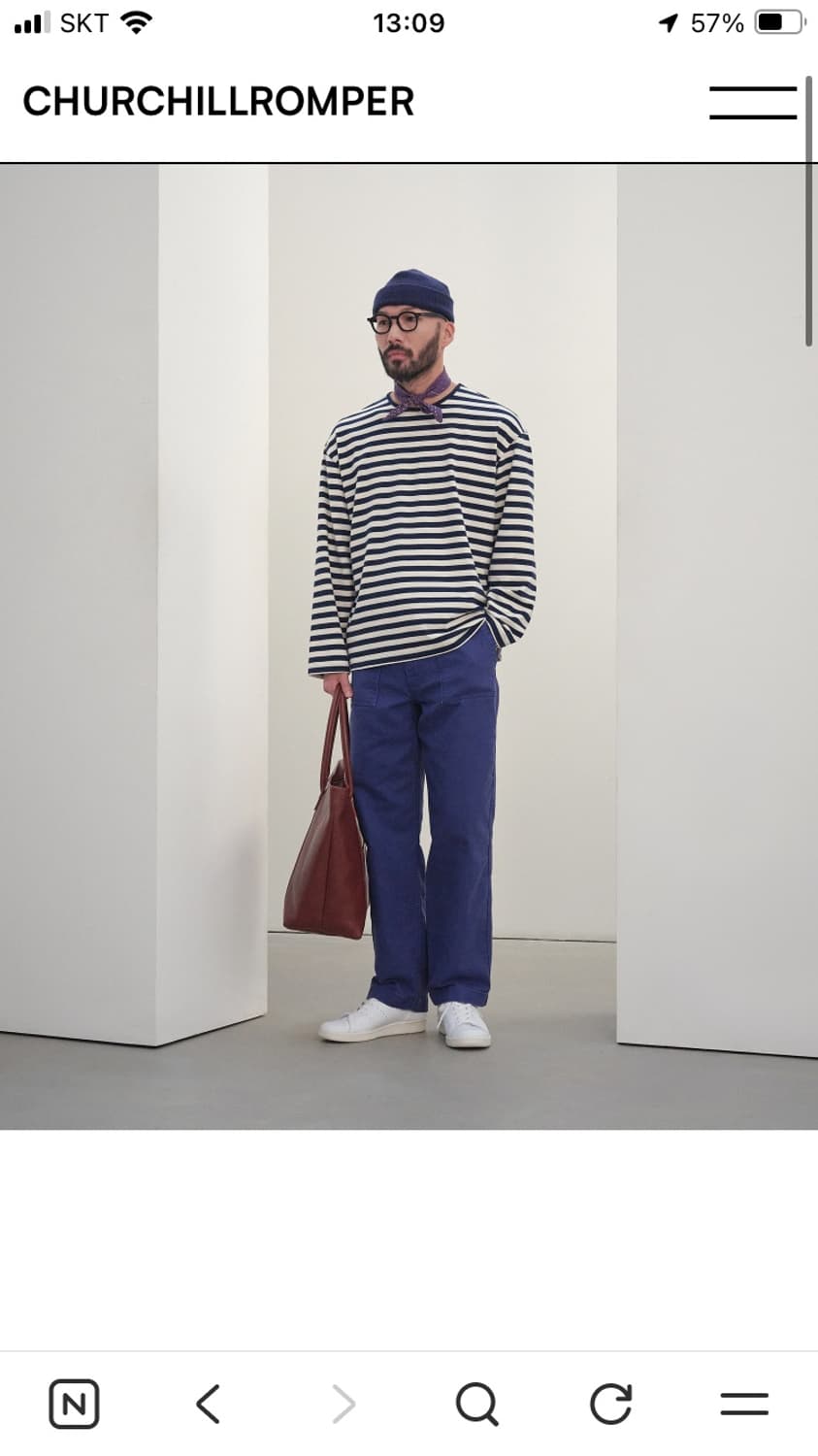 처칠롬퍼 퍼티그팬츠 블루 L 상품이미지2