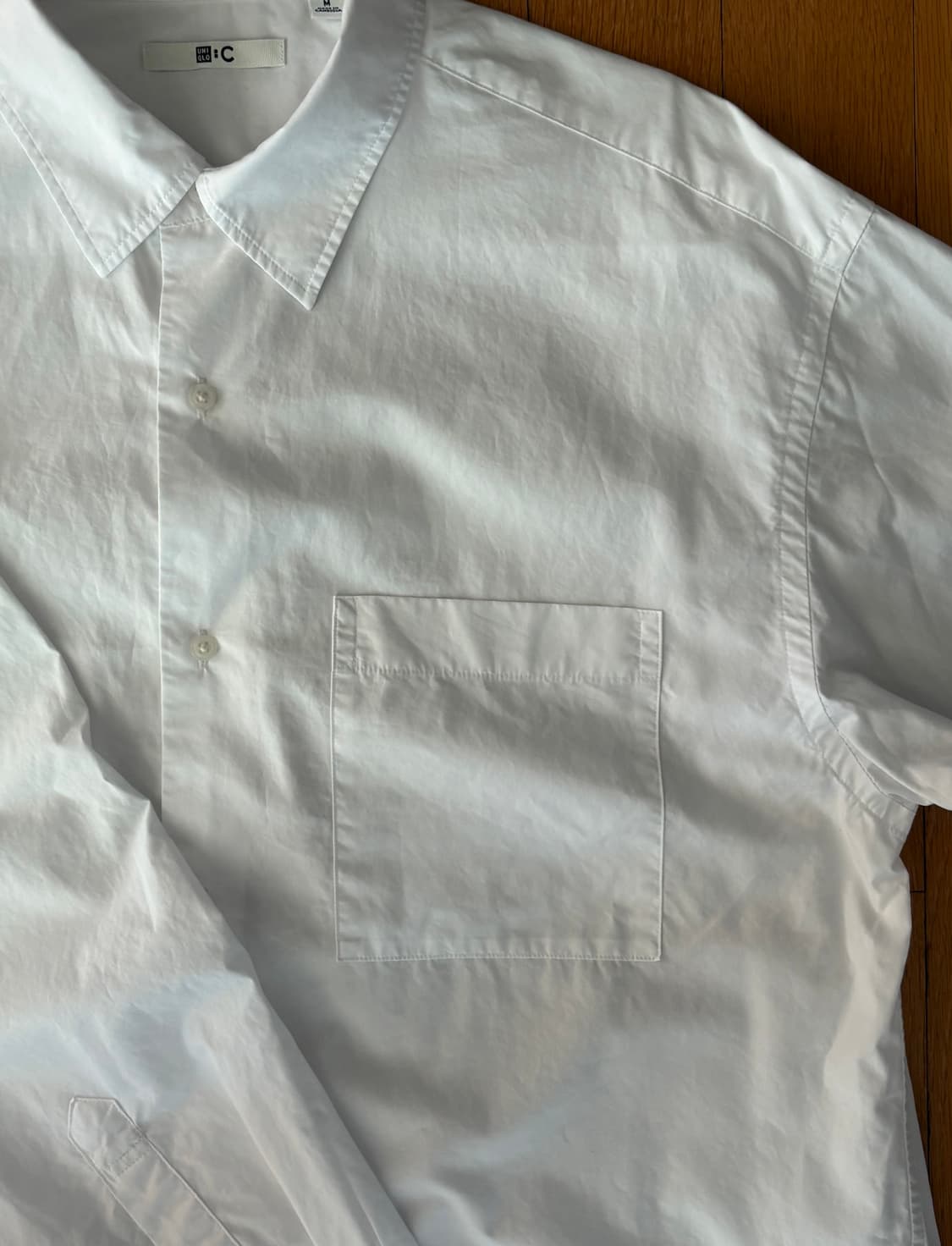 유니클로c 브로드클로스오버사이즈셔츠 00white m사 상품이미지6