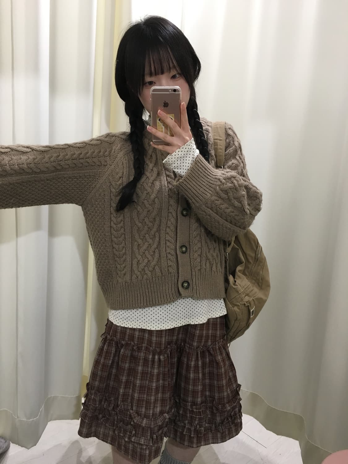 도트이너 + 꽈배기 폭닥 가디건 세트 상품이미지6