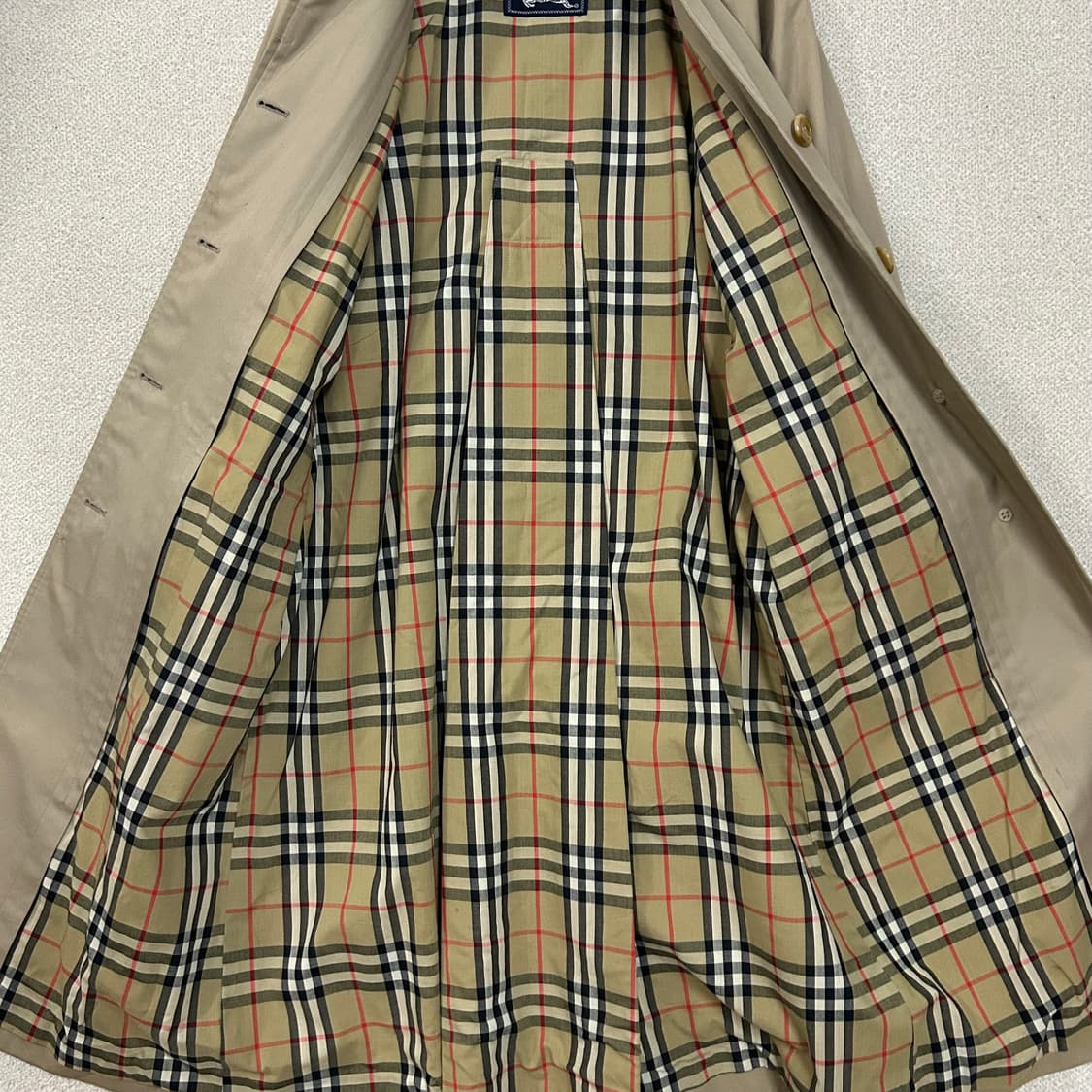 (M) 버버리 노바체크 베이지 트렌치 코트 상품이미지5