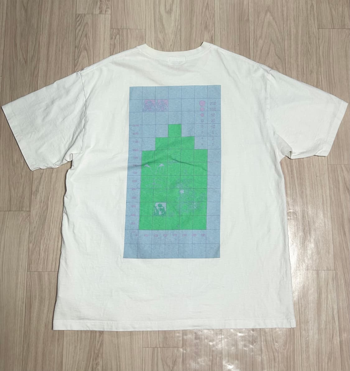 [XL] 카브엠트 21AW 스퀘어스 지구라트 반팔 티셔츠 화이트 퍼플 상품이미지2