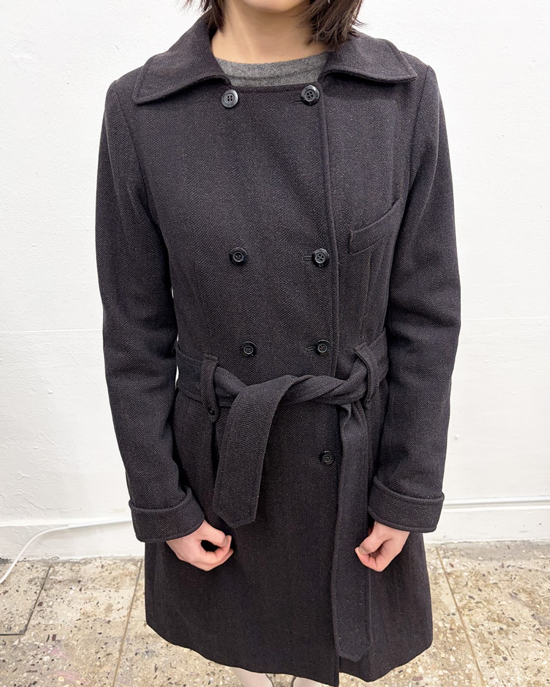 바네사 브루노 벨티드 더블 코트 상품이미지4