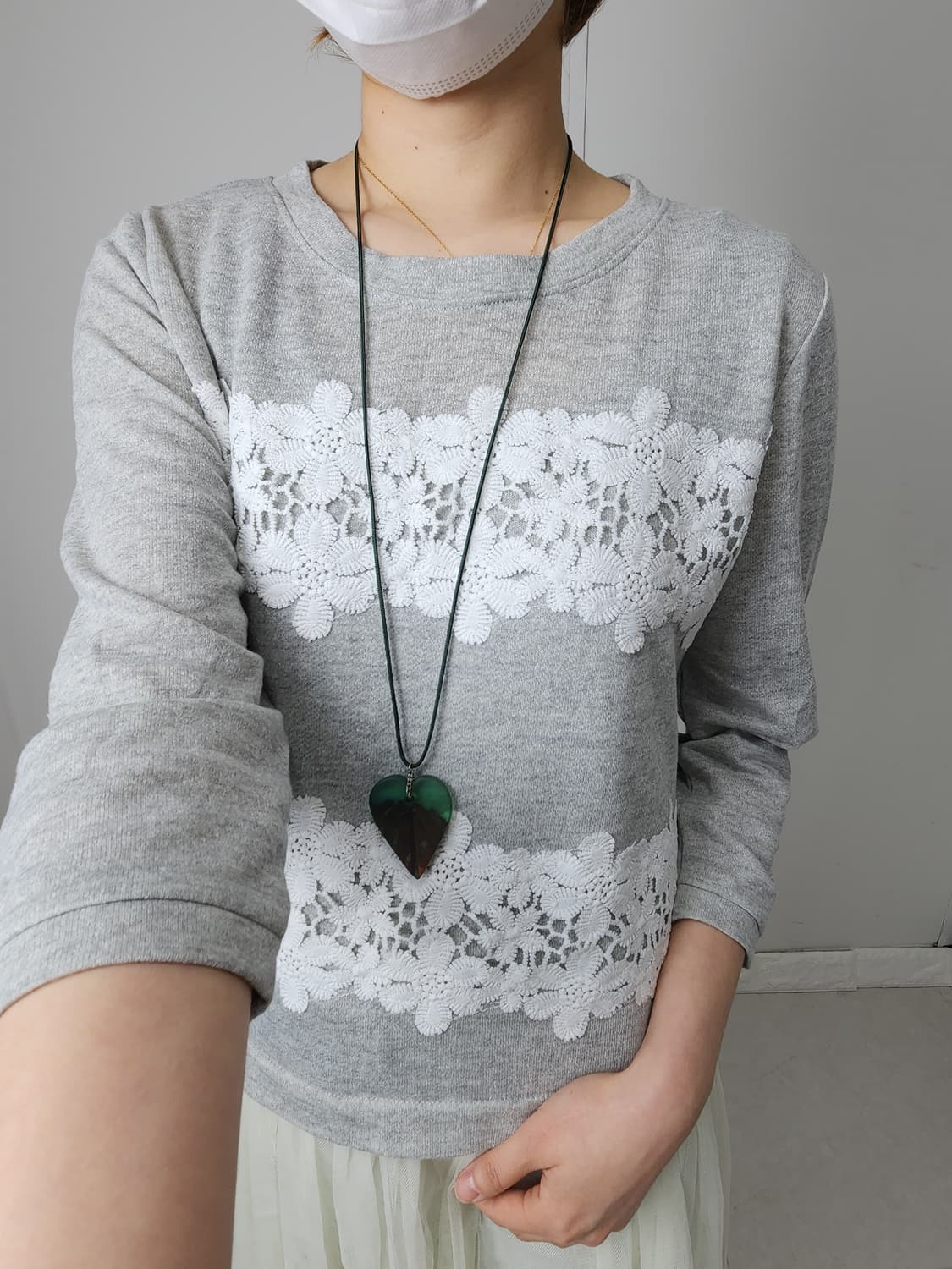 플로럴 자수 샤 원피스 상품이미지3