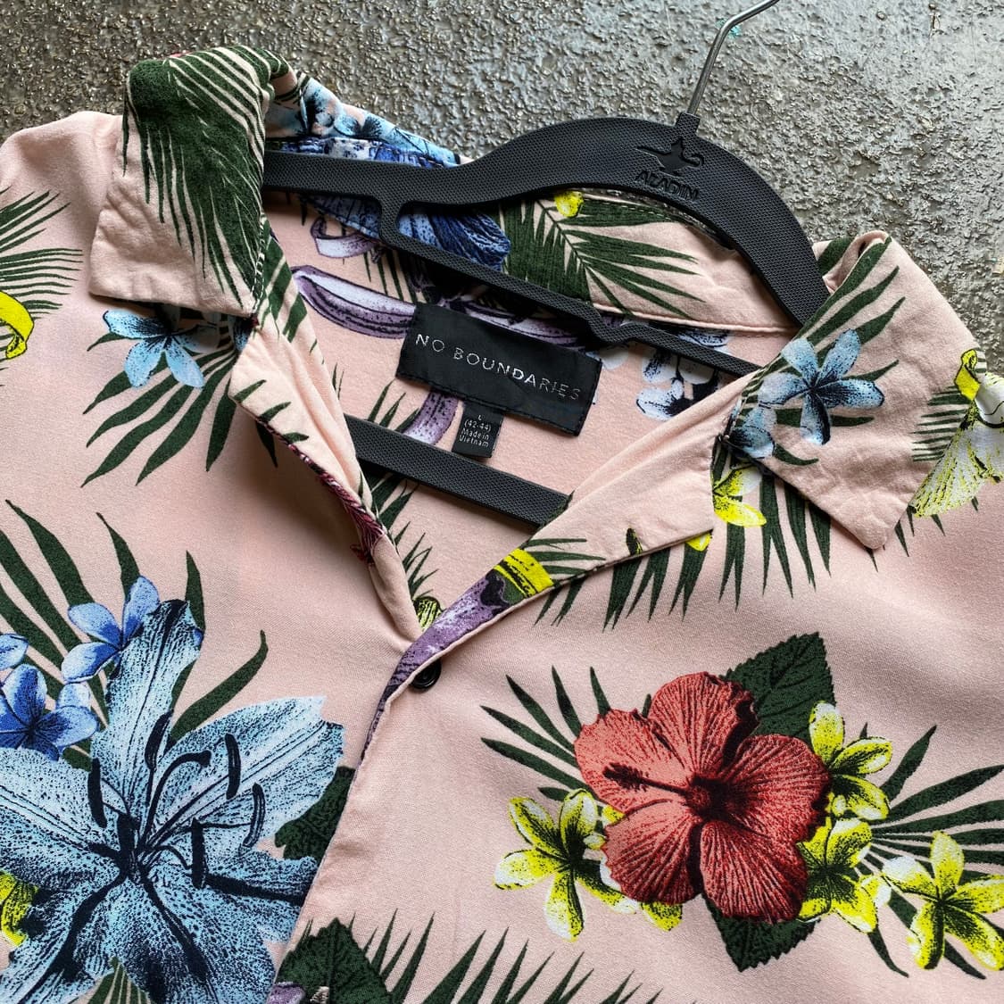 빈티지 핑크 꽃무늬 반팔 셔츠 상품이미지2