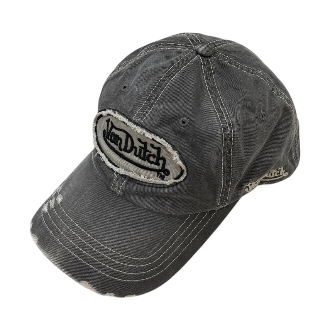 본더치 빈티지 그런지 데미지 디테일 데님 펑크 Y2K 볼캡 모자 상품이미지2