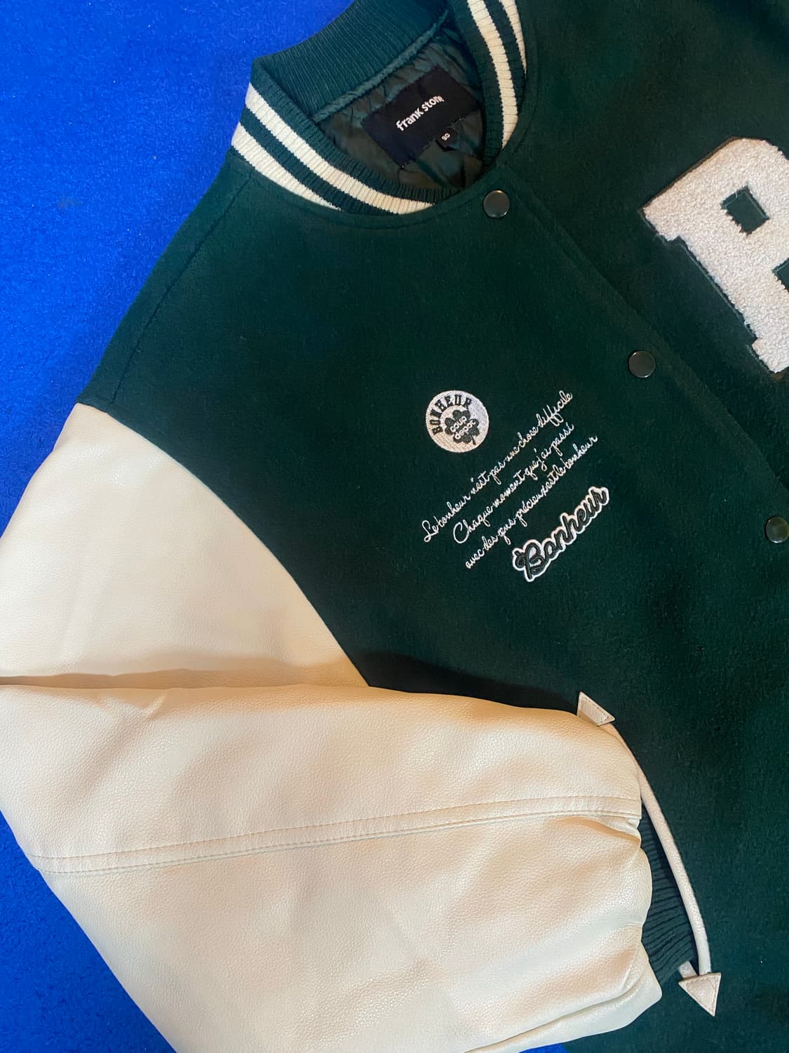 Frankstone 프랭크스톤 그린 Bonheur 바시티 자켓 야구 점퍼 상품이미지4
