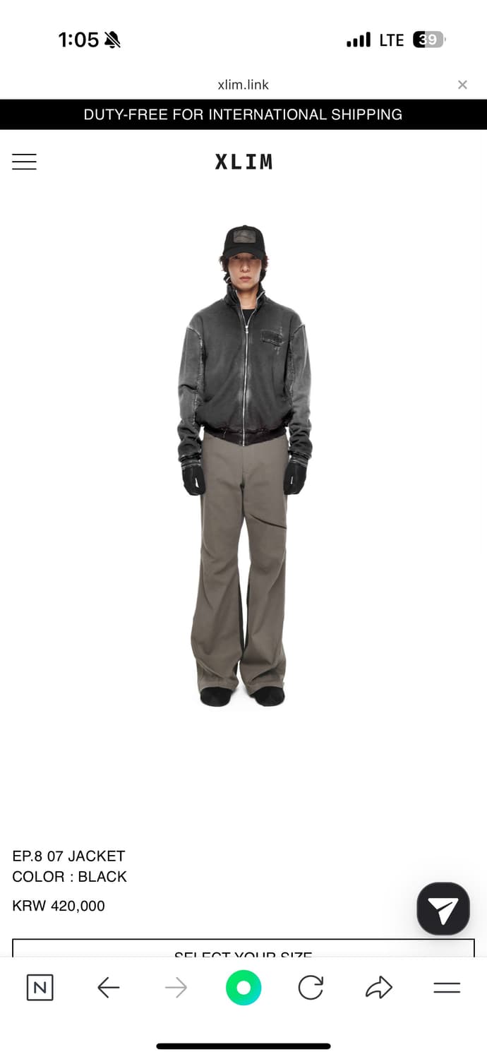 Xlim ep8 07 jacket black M사이즈 상품이미지1