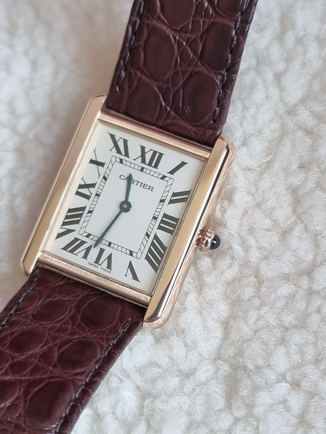까르띠에 탱크 솔로 18K 로즈골드 라지 L 남성시계 2015년 상품이미지1