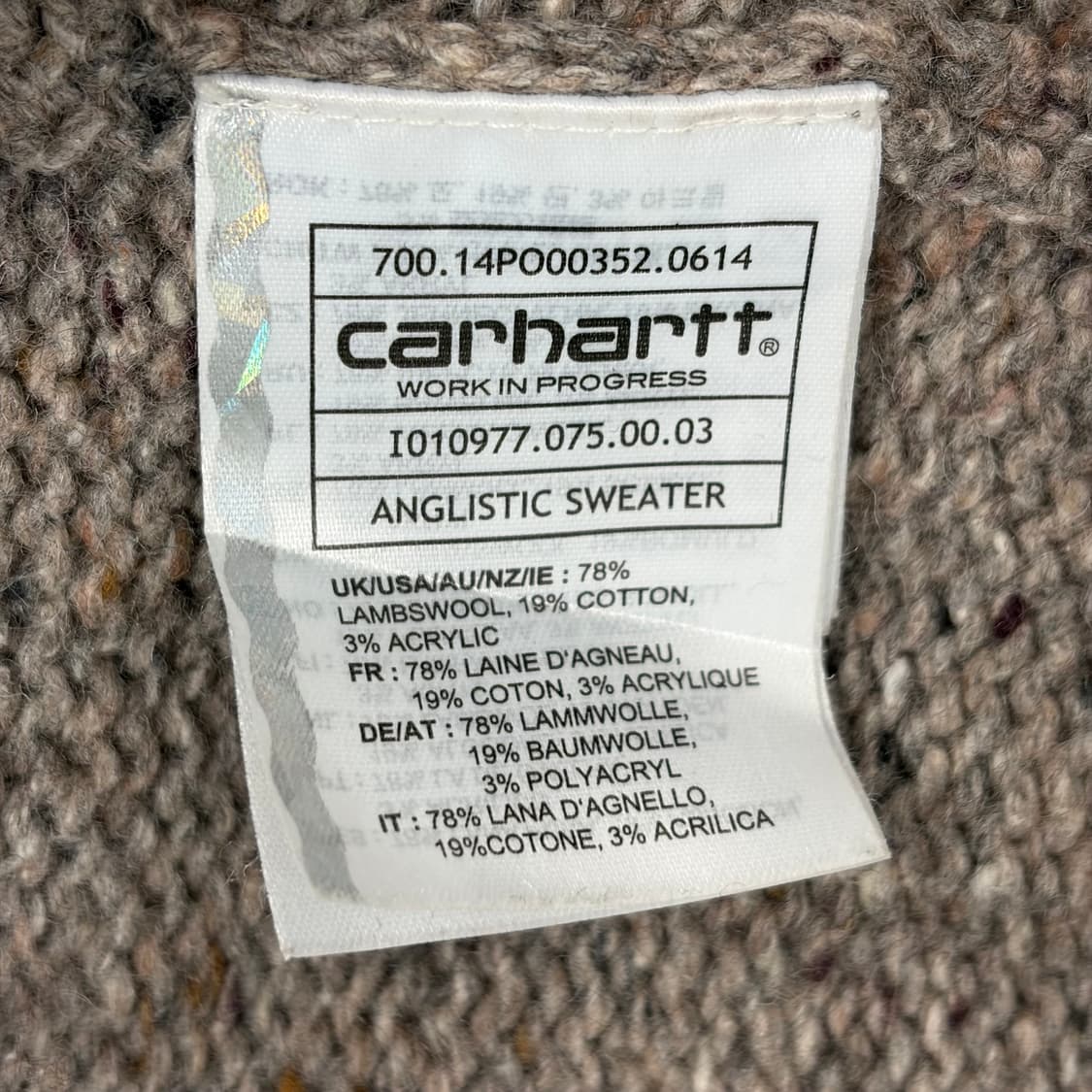 칼하트 패턴 니트 티셔츠 상품이미지5