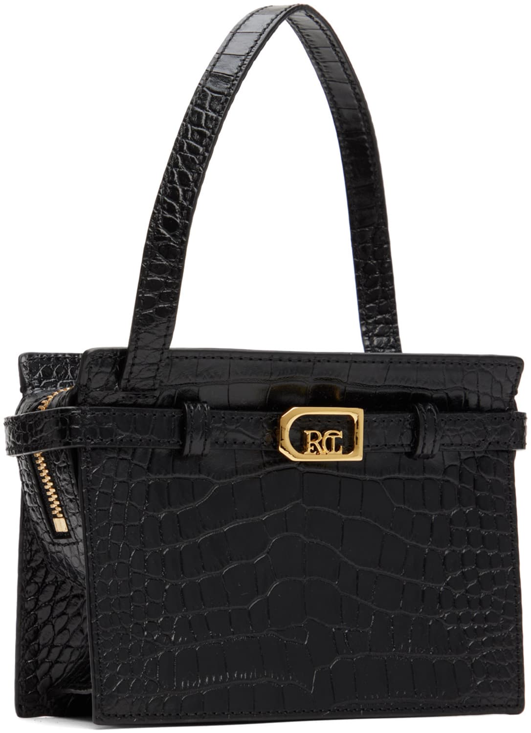 렉토 크록 이펙트 렉텡귤러 토트백 블랙 상품이미지2