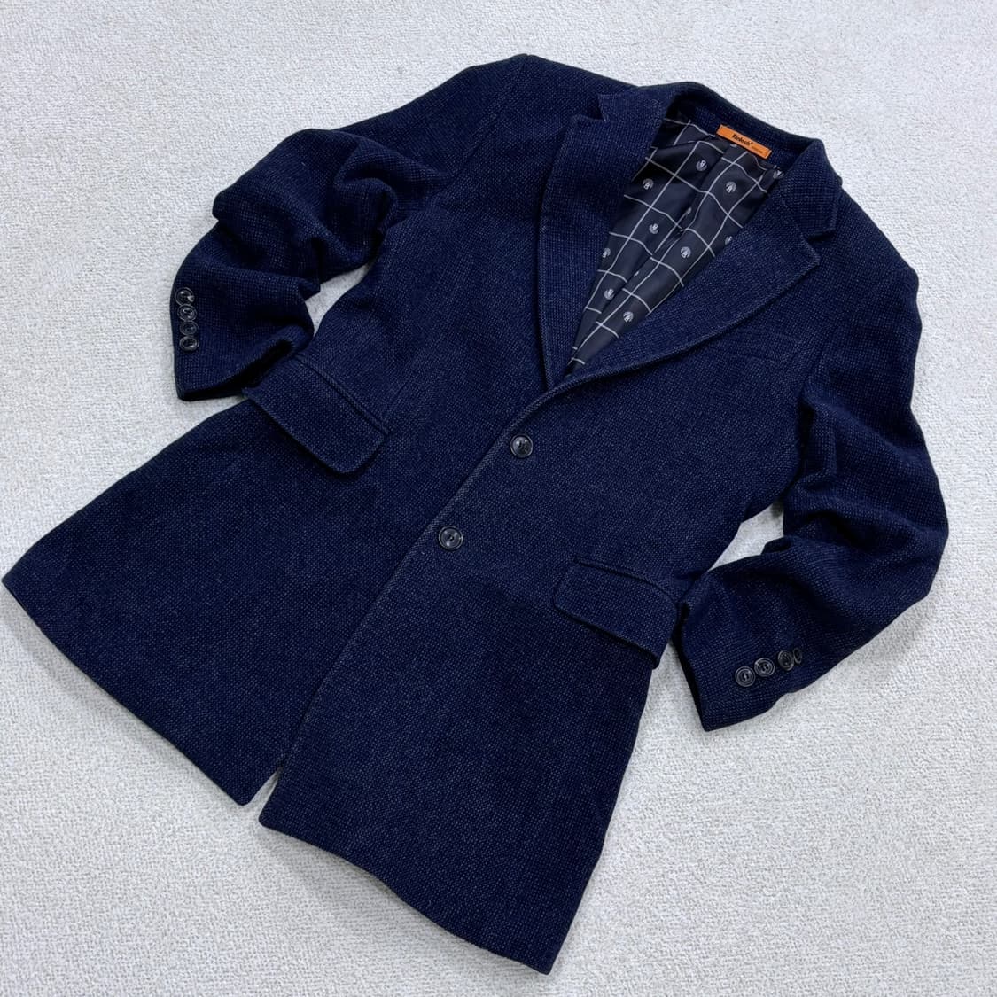 실측확인 킨록 남성 네이비 코트 0330E 상품이미지1