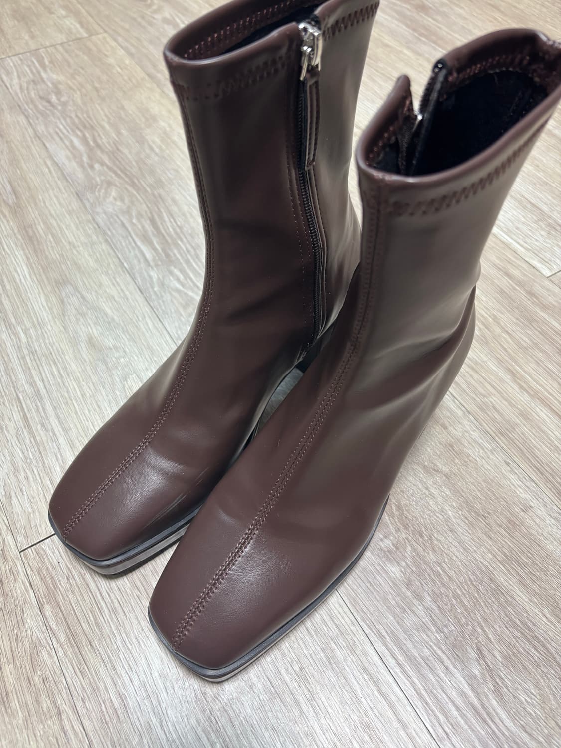 분홍코끼리 vol.2 원스 가보시 스판 삭스부츠 브라운 240 상품이미지1