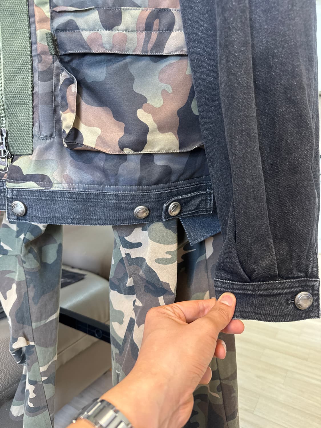 앤더슨벨 초회판 카모플라쥬 집업 데님 자켓 XL 상품이미지8