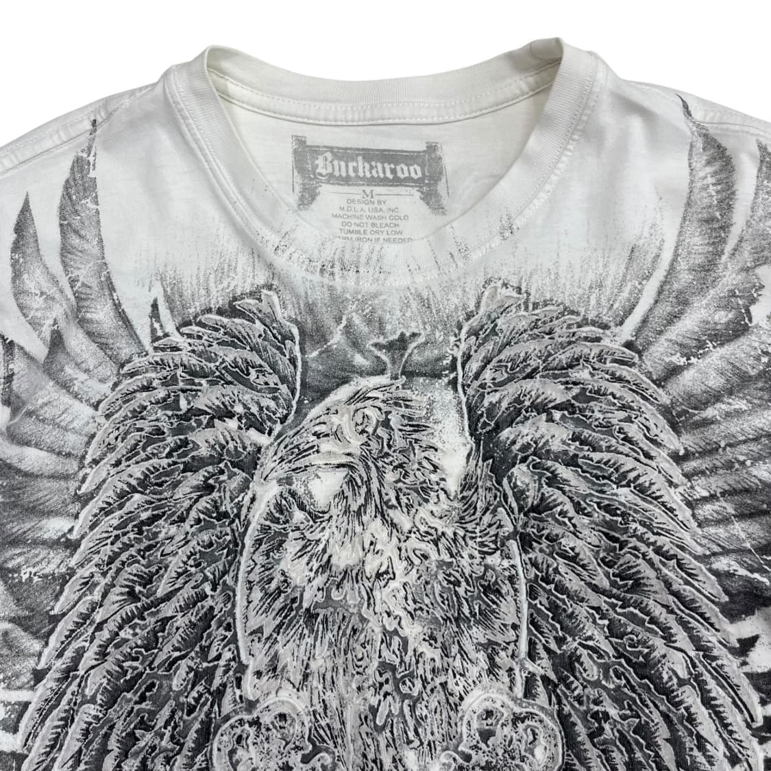 버커루 y2k 락시크맛 프린팅 화이트 반팔 M 상품이미지5