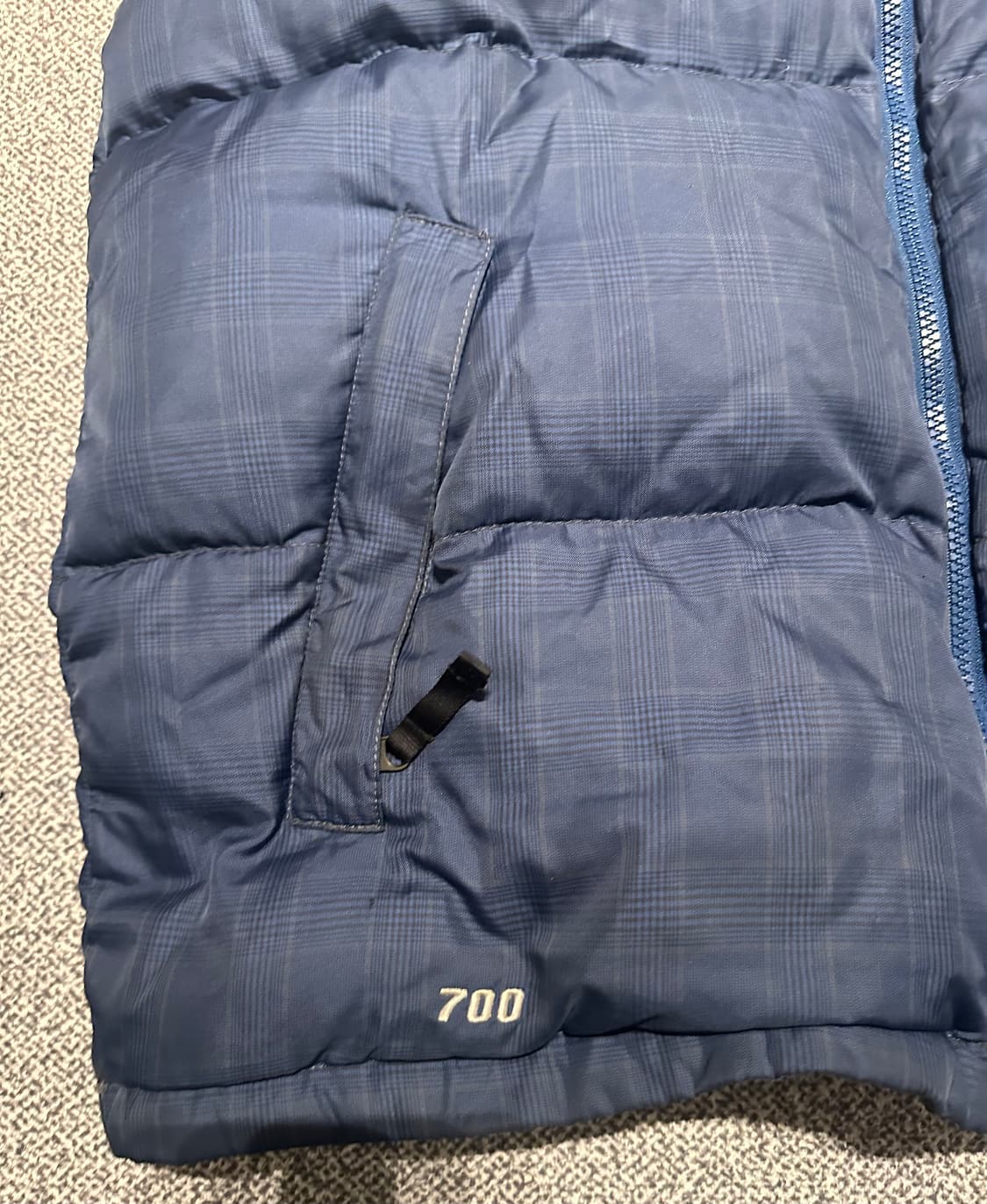 노스페이스 700 눕시 체크 패딩조끼 L 상품이미지2