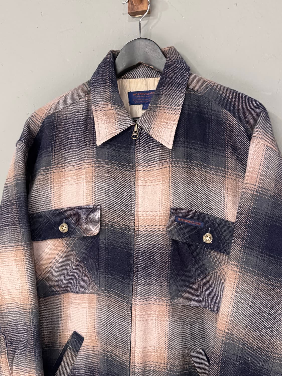 WITFORD Classic 체크 플란넬 집업 셔츠  상품이미지3